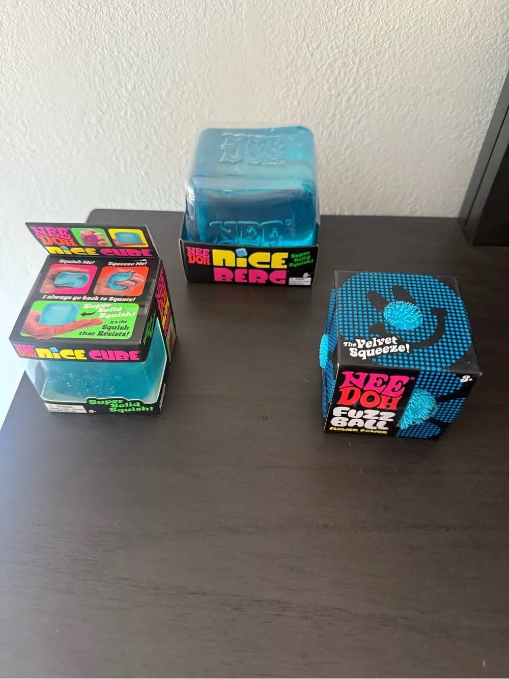 3 authentic Nee Doh Blue